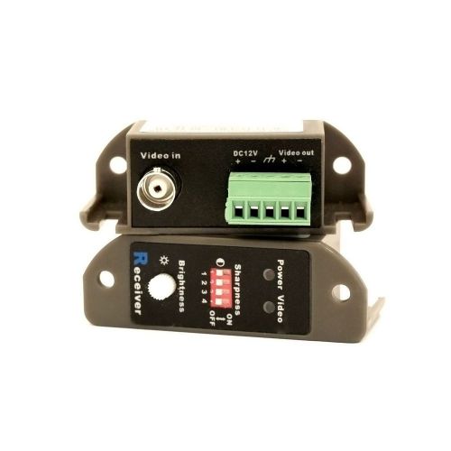 1 channel pair passive receiver/transmitter utp video adapter - cctv cat5 bnc for sale