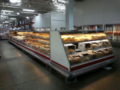Top of the line deli cooler cases 40 foot island for sale