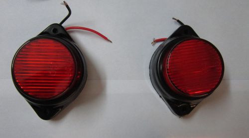2 x 12v red led marker light lamp side rear tail outline indicator trailer for sale