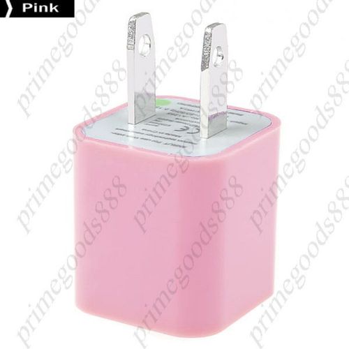 Universal USB Pin Plug US Power Adapter AC Wall Charger Charge Plugs Pink