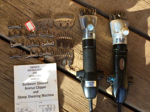 (2) Vintage SunBeam Stewart Shearmaster Sheep Shearing Machines EW311A Clippers