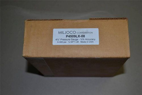One new miljoco pressure guage 0-300psi p4509lx-08 2mcw5 for sale