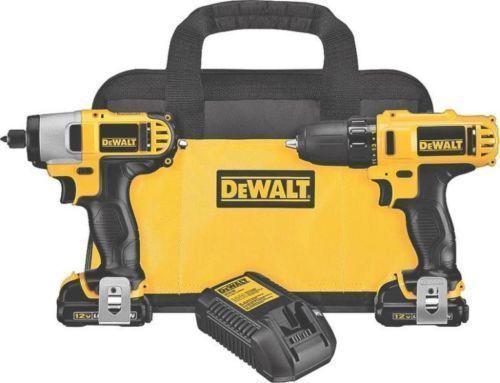 New dewalt dck211s2 12 volt max drill &amp; impact driver cordless combo kit &amp; bag for sale