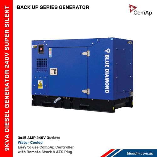 Generator 9kva diesel 240v single phase backup site power workshop generator for sale