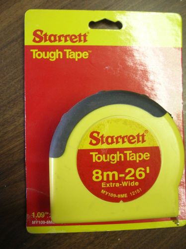 Starrett Tough Tape, MY109-8ME, 8m-26ft, Imp &amp; Metric, 1.09&#034; blade