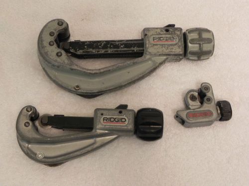 Lot of 3 ridgid pipe cutters models 101,151,152 for sale