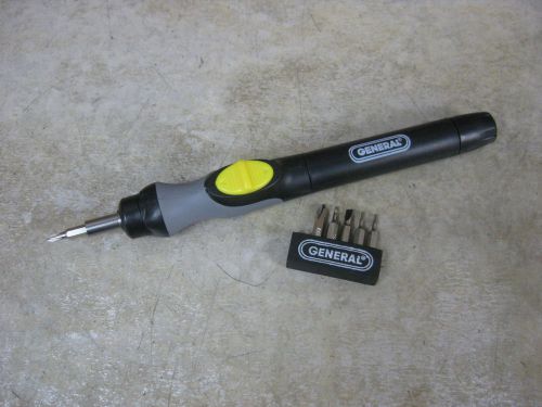 General Tools Ultra Tech Cordless Precision Screwdriver with 5 Bits