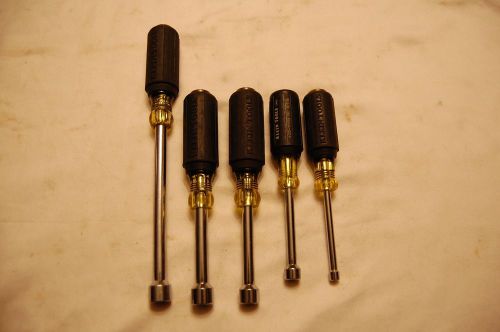 Klein Tools Nut Drivers 1/2&#034; Long Shaft, 3/16&#034;, 11/32&#034;, 7/16&#034; 7 1/2&#034;