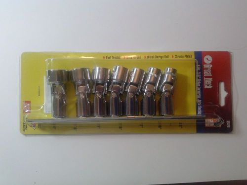 Great neck 8 pc. 3/8&#034; drive universal joint socket set for sale