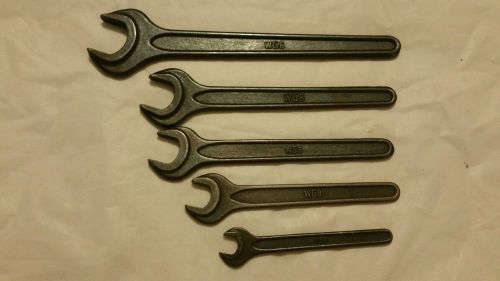 Set 5 Vintage WGB DIN 894 Open End Wrenches Made in Germany. 24 19 17 14 10 mm