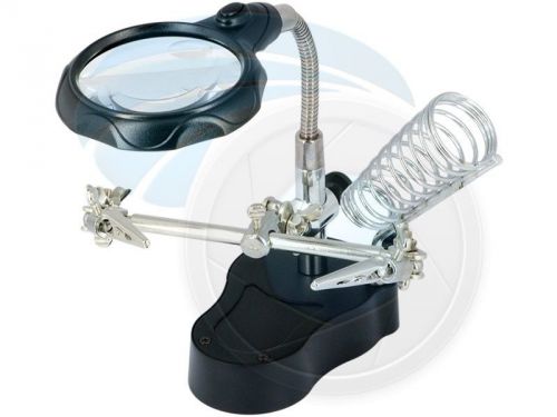LED Magnifier with Clamps and Soldering Stand