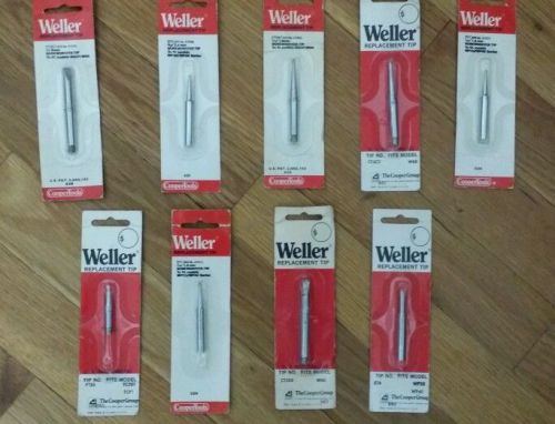NEW Weller 9 REPLACEMENT TIPS in sealed pckg ST1, ST2, ST4, CT5E7, CT5E8...