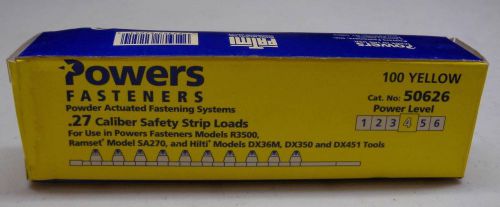 Powers Fasteners .27 Caliber Yellow Powder Safety Strips 700 Total  # 50626
