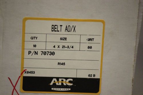 Arc abrasive sanding belts 4&#034; x 21-3/4&#034; x 80 grit - 10 belts sanding supplies for sale