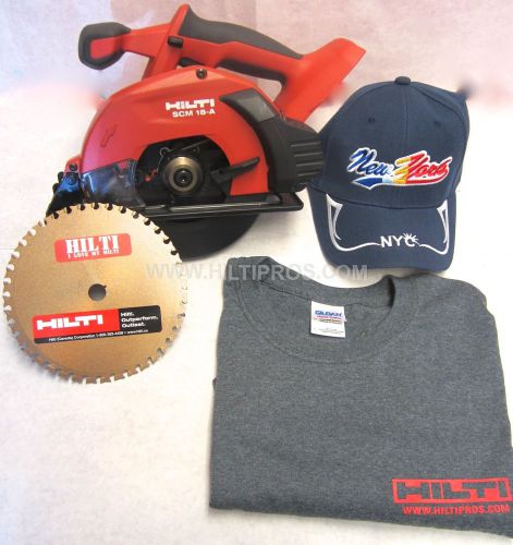 HILTI SAW SCM 18 A, BLADE, CUSTOM HILTI T-SHIRT AND GREAT QUALITY HAT, FAST SHIP