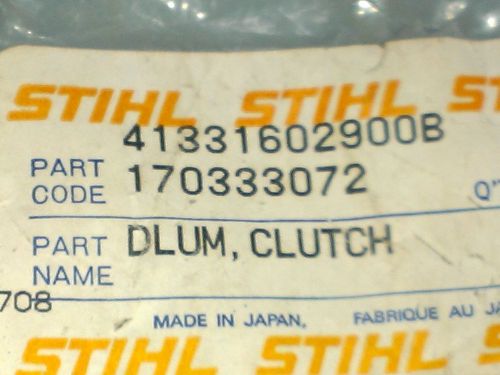 TF, STIHL, CLUTCH DRUM, 4133-160-2900B