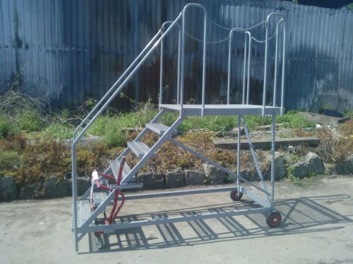 Work platform with steps - on  wheels -1380 mm high platform - british made for sale