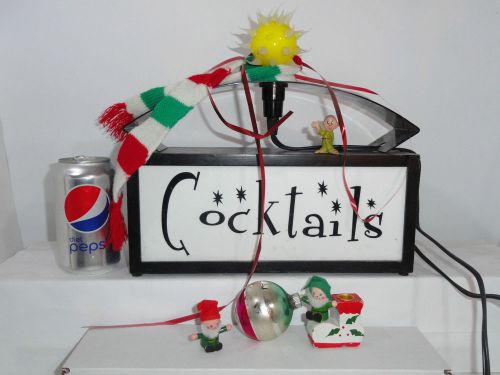 Art Deco Cocktails &amp; Your Dreams Holiday Party Lighted Sign Set