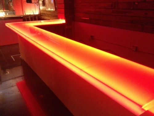 Portable bar glow led lighted acrylic bar pub top  w/remote - sold by the foot ! for sale