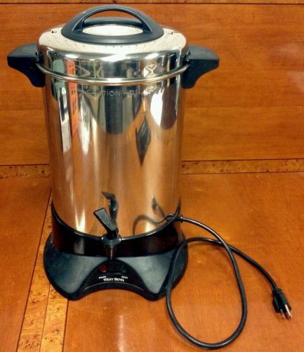 West Bend 59055 Stainless Steel 60-Cup Commercial Coffee Urn w/stem &amp; basket