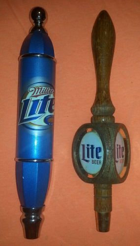 (2) Miller Light Kegerator Taps/Beer Handels