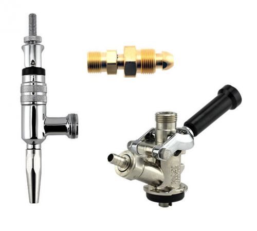 Partial murphy&#039;s conversion kit - draft beer kegerator faucet, coupler + adapter for sale