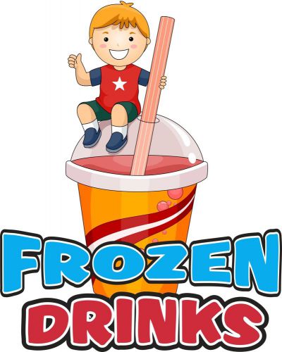Frozen Drinks Slushies Smoothies Concession Decal 14&#034;