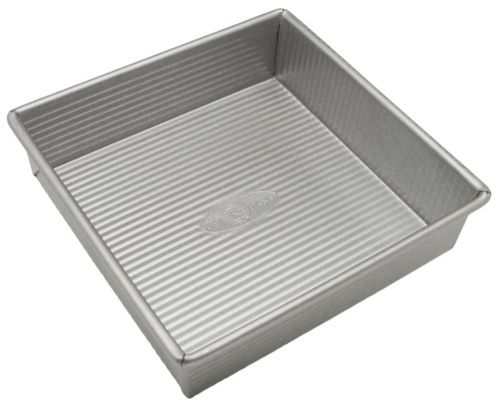 USA Pans 8 Inch Aluminized Steel Square Cake Pan with Americoat [Kitchen]
