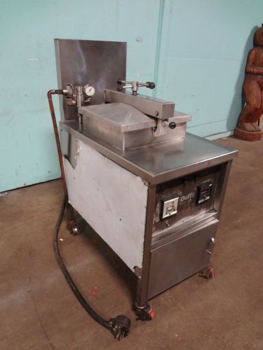 &#034;duff&#034; h.d. commercial 60# cap. electric pressure fryer w/filtration capability for sale