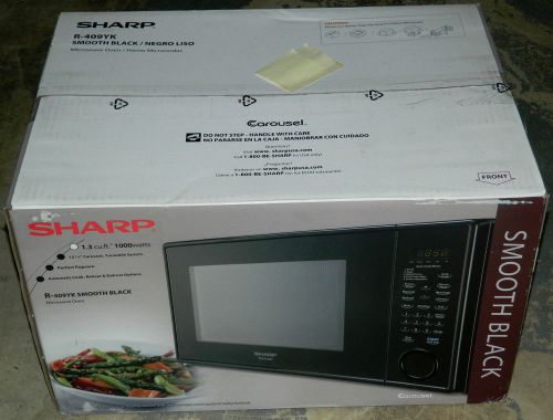 Sharp R-409YK Microwave Oven, Black NEW