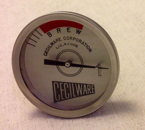 THERMOMETER SIZE 2&#034; DIAMETER RANGE BREW Cecilware for L007A Mount 3/8