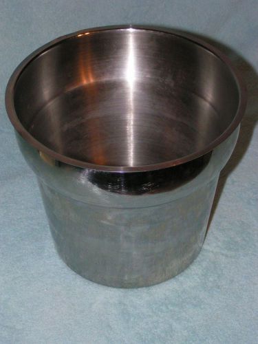 WINCO 9&#034; Round Stainless Steel SteamTable/Serving Line BAINS MARIE Bucket Insert
