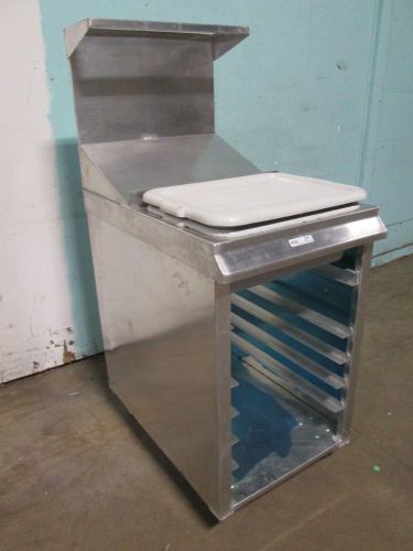 &#034;win-holt&#034; heavy duty aluminum breading station w/casters, flour tub &amp; strainer for sale