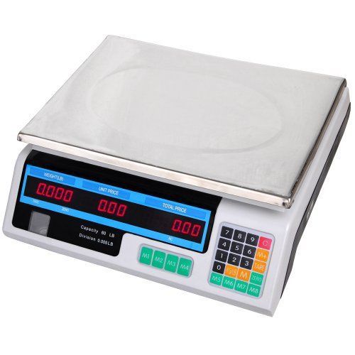 New 60lb commercial retail digital food scale price calculator produce deli meat for sale