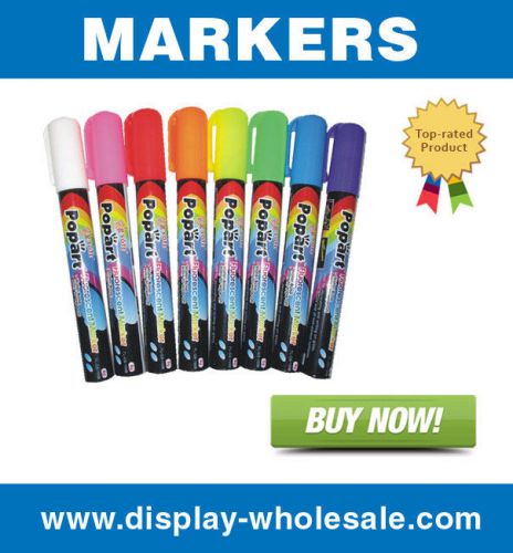 8 color liquid chalk dry erase glass neon marker