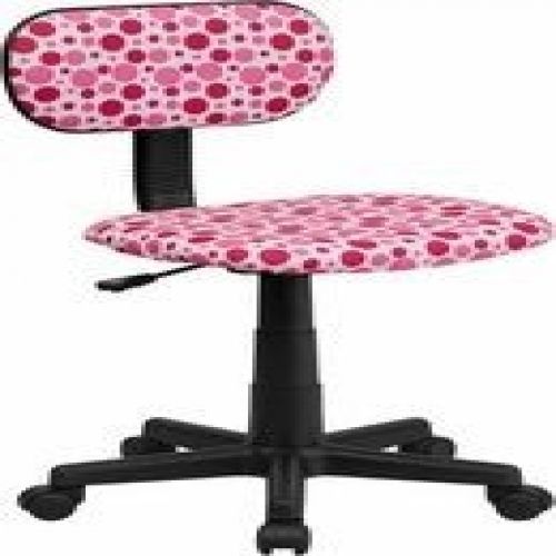 Flash Furniture BT-D-PK-GG Pink Dot Printed Computer Chair