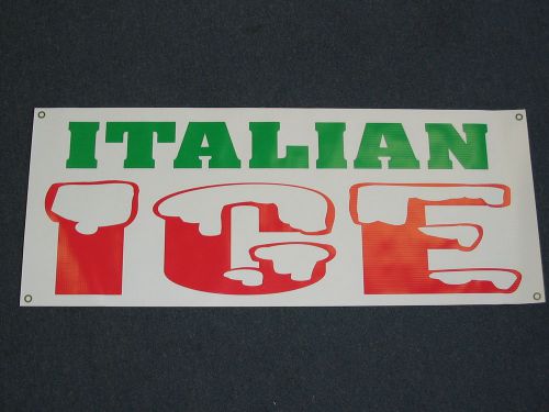 Italian ice all weather banner sign xl size sno ice cream snow cones lemmon for sale