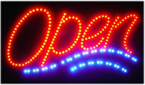 NEW Open Sign w/ Motion Large Window Display Business Store Shop neon US SELLER
