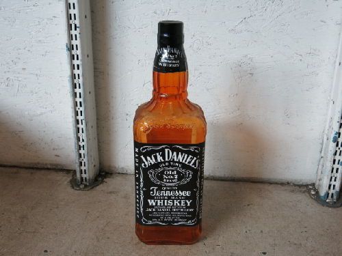 VINTAGE JACK DANIEL&#039;S OLD NO. 7 WHISKEY GLASS DISPLAY BOTTLE, 19&#034;-HEIGHT