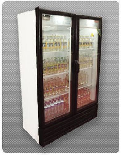 New 2 full door glass display cooler refrigerator 28 cu for sale