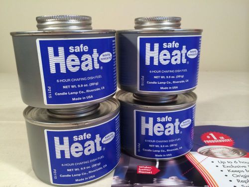 NEW -4 Cans Safe Heat Chafing Dish Fuel -6 hour -Survival Emergency Camping Fuel