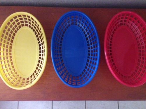 Fast Food Plastic Baskets Serving Baskets Set of 6 Excellent Condition