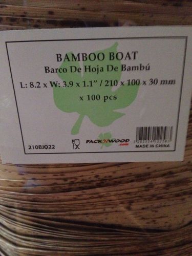Lot of Bamboo Leaf Boat 12 Oz. Packnwood 210Bjq22 12 100 Ct (Retail Pack)
