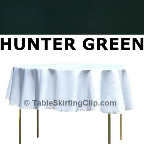 *clearance - huge discount* 120&#034; round tablecloths - hunter green- free shipping for sale