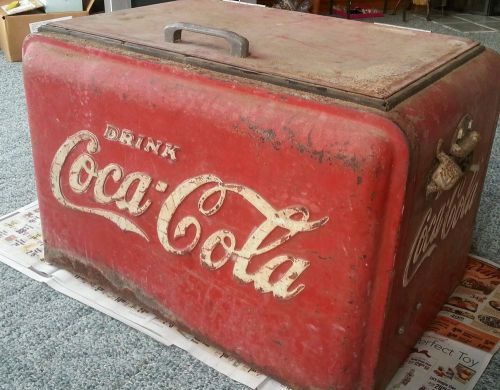 Original Red Coca-Cola Ice Chest Cooler Vintage  1930&#039;s
