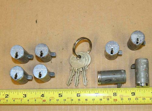8 Medeco vending machine T &amp; L handle pop out locks w/ 3 keys keyed alke 64S