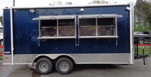 Concession Trailer 8.5&#039;x18&#039; Blue - Catering Food Custom Vending