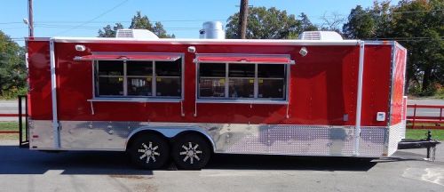 Concession trailer 8.5&#039;x24&#039; red - vending catering event food for sale