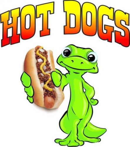 Hot Dogs Decal 14&#034; Food Concession Business Sign