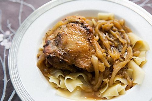 Beer Braised Chicken and Onions Recipe